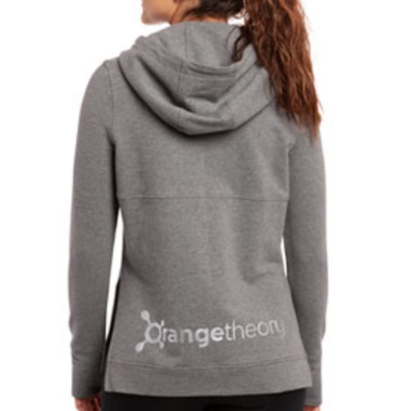 Orangetheory Grey Side Vent Long Sleeve Hoodie - Picture 1 of 11